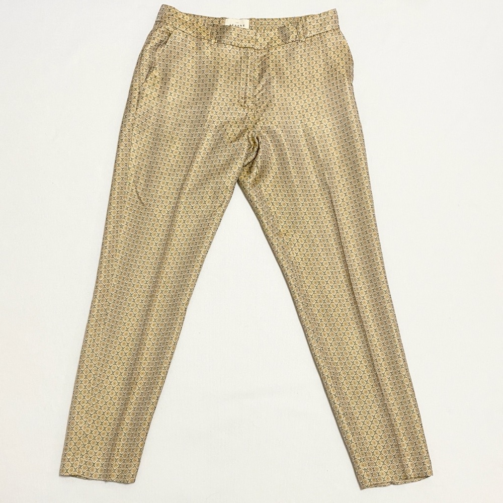 Sezane Gustav Floral Jacquard High Rise Trousers